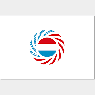 Luxembourgish American Multinational Patriot Flag Series Posters and Art